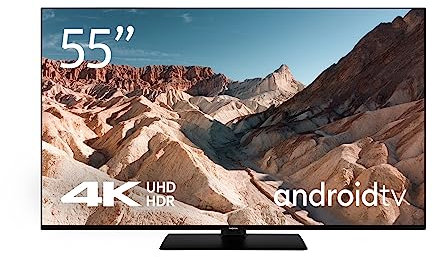 Nokia 55 Pouces (139 cm) 4K UHD LED Téléviseur - Smart Android TV (DVB-C/S2/T2, Netflix, Prime Video, Disney+) - UN55GV310I -2023