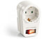 Perfect, adattatore per presa con interruttore on/off, 1x presa Schuko, 16A / 250V AC, 3680 watt, bianco