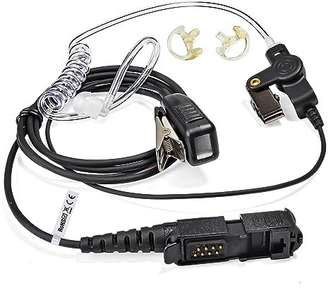 UAYESOK Walkie Talkie Auricular con micrófono PTT, auriculares de seguridad con tubo acústico encubierto para Motorola DP2400 DP3441e DP3661 XPR3300e XPR3500 XiR P6600 Multi Pin Kit de vigilancia de
