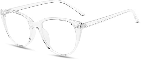 TECH-LINE-DIRECT FASHION ACCESSORIES Women Spectacle frame Cat Eye Glasses clear lens Optical Eyeglasses New Eyewear (Clear Frame + Clear Lens)