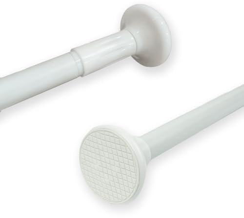 Kikuo Tringle Rideau De Douche Extensible Sans Perçage Tringles à rideaux ajustable Acier inoxydable tringles à rideaux de porte de Armoire pour rideaux de douche, Chambre, longueur 70-120 cm