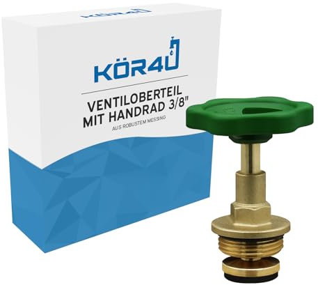 kör4u Ventiloberteil mit Handrad grün, 3/8 Zoll, Messing, (3/8)