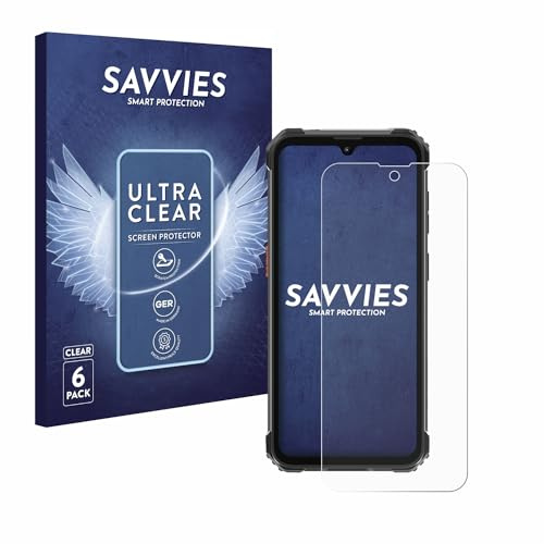 Savvies Schutzfolie für Blackview BV5300 Pro (2023) | 6 Stück Transparenter Displayschutz Made in Germany Ultra-Klar Displayschutz-Folie