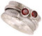 JEWELFORCE Granat Edelstein Spinner Ring Herren und Damen Spinner Ring 925 Sterling Silber Spinner Alle Größen handgefertigter Schmuck JSR-151A_64 (20.4)
