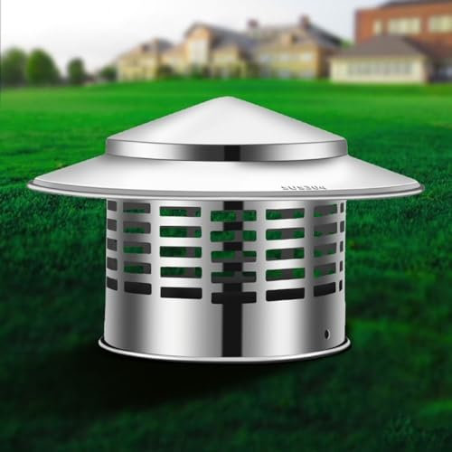 CHEMYO Regenfest Entlüfterkappe, Runde Dachregenkappe, Kamin Im Freien Obere Abdeckung des Schornsteins, Rohr Regenkappe (Größe : 75mm/2.9in)