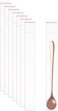 Klar Zellophan Beutel 2.5 x 20cm Selbstklebend Versiegelbare 200 Stück Cellophantüte Dichtung Taschen Plastiktüte Klebeverschluss Geschenktüten für Kunststoff Halskette Zahnbürste löffel Strohhalme