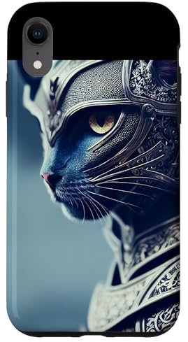 Wild Warrior Cat Illustration Novelty Graphic Designs Outfit Hülle für iPhone XR