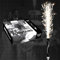 Box of 36 Ice Fountains | Sparkling Fountains for Cakes, Champagne and Prosecco Bottles | 12cm Quality Ice Fountains | Length 15cm with Cake Spike (Black)