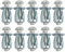Hollow Metal Cavity Anchors, 10Pcs M4 Extra Short Hollow Wall Anchors Hollow Door Fixings for 0-5mm Door Wall Aluminium Sheet Iron Sheet Wooden Board (20mm)