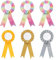 6 Stück Rosetten für Gewinner Turnierschleifen Turnierschleife Pferd Fun & Vibrant Hobby Horse Rosettes für Steckenpferd Zubehör Sportveranstaltungen Talentshows (Gelb grau braun Regenbogenfarben)