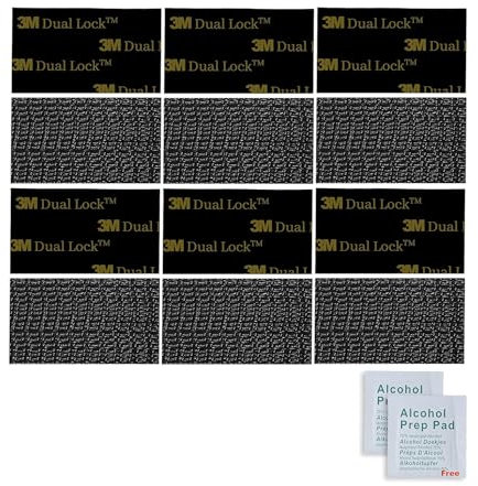 INDIAN STORE 24 hergestellt mit 3 M SJ3550CF Dual Lock Schwarz Klettband Klebeband Selbstklebend Extra Stark Flexibler Druckverschluss Klebepad wasserdicht (25,4 mm x 50mm)