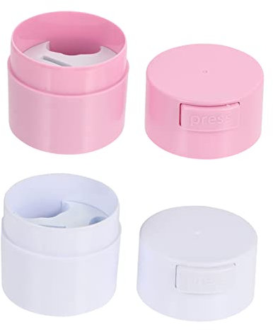 FRCOLOR 2pcs Quality Plastic Eyelash Glue Storage Tank Sealed Lid for Beauty Supplies