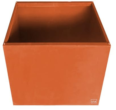UNUS Pflanzkübel Pflanzgefäß Hochbeet Pflanzkübel quadratisch 80x80x80cm Rostoptik wetterfest modern eckig rechteckig Blumenkübel Pflanzkasten