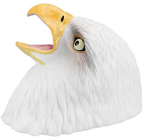 DIKACA 1pc Performance Eagle Shaped Cosplay Accessory Animal Glove Hand Puppet Performance Props Cosplay Prop Creative Glove Cosplay Glove White