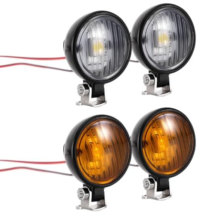INJORA Runde LED-Leuchten mit Halterung für RC-Auto-Upgrade, 14,8mm