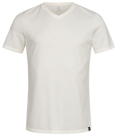 TOM FYFE Premium Merino T-Shirt V-Ausschnitt - Oeko-TEX® Zertifiziert - 100% Merinowolle Herren Kurzarm Shirt - feuchtigkeitsregulierend, atmungsaktiv, geruchshemmend – Made in Europe
