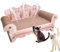 Pet Lounge Arbre à chat amusant en carton, canapé de lit robuste, lit à griffes, meuble de relaxation pour chaton, canapé de jeu pour une sieste, coussin à griffer robuste, décoration pour le soin des