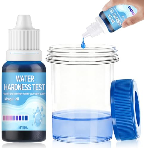 HONTAOK Wasserhärte Messen, Teststreifen Wasserhärte, wasserhärte Test, Schnelle Messung, Geeignet für Härteprüfungen Von Trinkwasser, Schwimmbädern, Teichen, Aquarien Usw, 15 ML