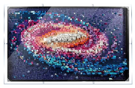 Acryl Vitrine für Lego 31212 Milchstraße Pixel Art Bauset Staubdichte Transparente Box - Nur Vitrine Schaukasten Kompatibel mit Lego 31212