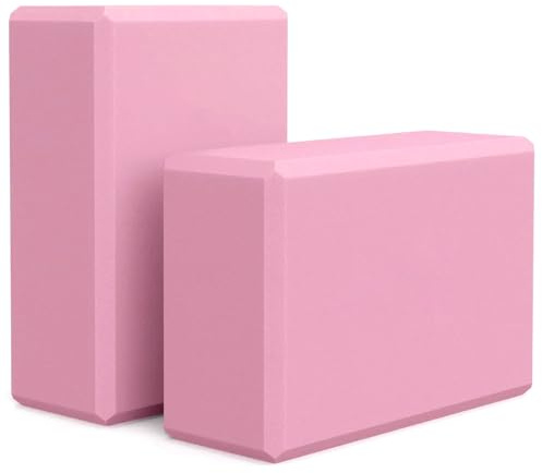 Yoga Block Yoga Blöcke Yogablock Yoga Block 2er Set Yogablöcke Yoga Klötze Hochdichter Eva Yoga Blocks Rutschfest Pilates Block für Damen und Herren Fitness Pilates Stretching Meditation