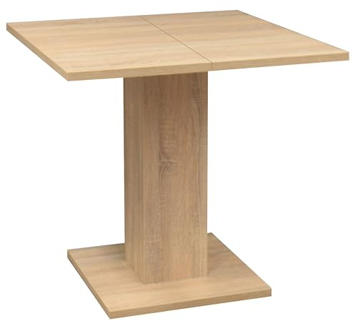 FURNARO Esstisch Tap Esszimmertisch ausziehbar in Eiche sägerau B/H/T: 80-120x76x80 cm