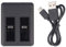 Akku-King Dual Akku Ladestation 1302 für GoPro Hero 7 Black, Hero 6 Black, Hero5 - AABAT-001 - 3,85 V DC, Schwarz