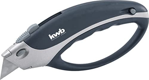 KWB Profi Messer mit geschlossenem (2 Trapez-und 2 Hakenklingen, Aufbewahrung im Griff, Metallgehäuse), 60 x 19