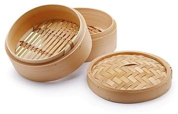 H&H Cestello 2 Livelli Orientale Cottura Vapore In Bamboo Cm14,5