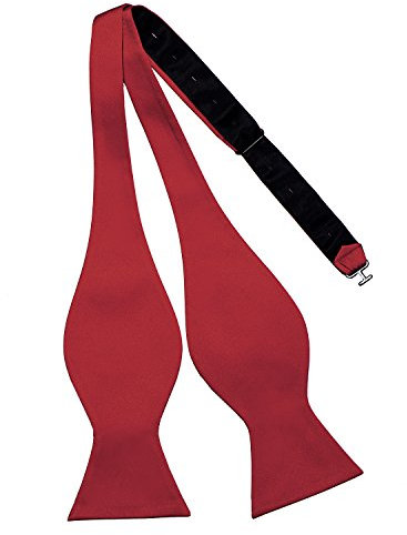 DonDon Herren Fliege zum Selberbinden Schleife Querbinder passend zu Anzug und Smoking - Dunkelrot