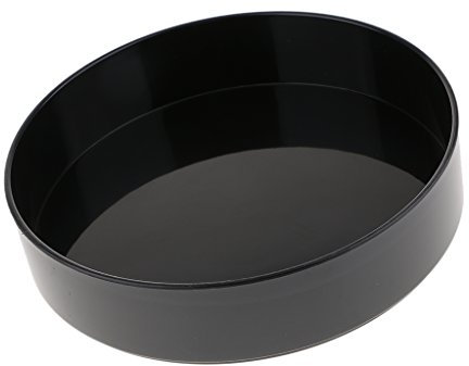 HomeDecTime Blumentopf Kunststoff Blumenvase Dekovase Behälter Tray Schale für Ikebana Blumenarrangieren - Schwarz 33cm