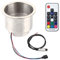 RGB LED Auto Getränkehalter mit DC12V 3W 14 LEDs und Fernbedienung, Edelstahl Dosen Halterung 110mm ID / 85mm Hoch, Flaschenhalter Aufbewahrungsbox für Auto PKW LKW NFZ