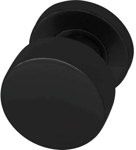 Marchesi Knopfdrückerlochteil (Türknauf) Rosette ø 52x9mm Edelstahl schwarz matt