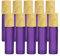 Frosted Glass Essential Oil Roller Bottles, 10pcs Purple Frosted Glass Roller Bottles with wood grain cap & Stainless Steel Roller Balls Essential Oil, 10ml Empty Perfume Bottles(Purple)