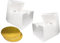 Cake Box 10 Inch Pack of 2 – Includes 2 White Cake Boxes with Removable Lids and 2 Golden Cake Boards – Strong Cardboard Cake Packaging for Cakes, Pies, Muffins, Donuts – Dust & Moisture Resistant