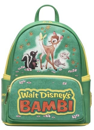 Loungefly Disney - Bambi - Rucksack - Amazon-Exklusiv - Premium-Vegan-Leder - Geschenkidee - Offizielle Merchandise - für Jungen, Mädchen, Männer und Frauen - Filmfans