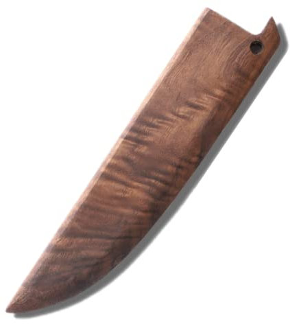 Aibote Handmade Natural Black Walnut Wood Steak Knife Sheath 5 inch,Magnetic Knives Case Holder Protector Wooden Cover