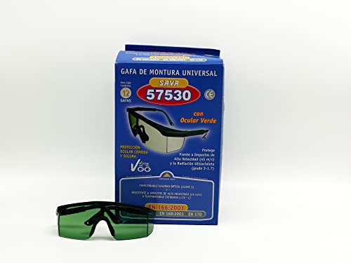 YMBERSA Box mit 12 Stück Schutzbrille SAVA 57530 grün Augenschutz