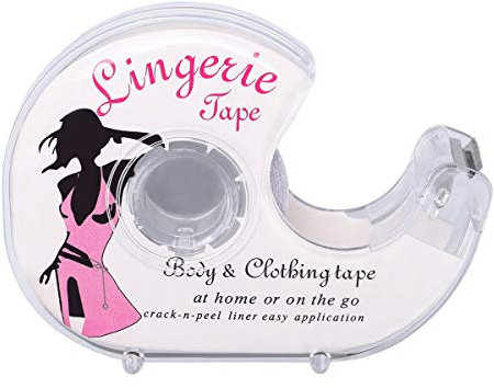 ONEINHE Doppelseitiges Körperklebeband, unsichtbares Dessous-Klebeband, Kleidungsklebeband mit Spender für BH-Kleidung, 5 m