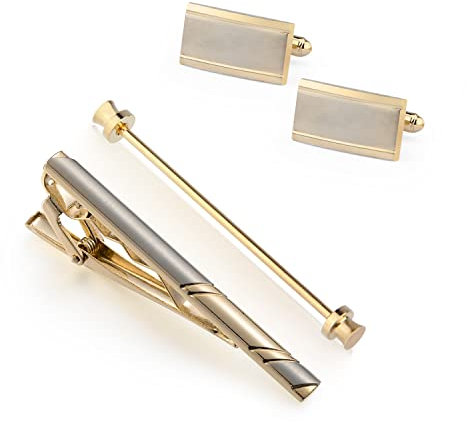 Wynameleri Klassische Manschettenknöpfe und Krawattenklammern Set für Männer Business Hochzeit Happy Fathers Day Dekor Zubehör für Business Geburtstag Personalisierte Manschettenknöpfe für Männer