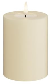 Deluxe Homeart Creme Stumpenkerze 7,5 * 10 cm