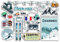A5 Aufkleberbogen Chamonix Vinyl Aufkleber - Frankreich Französisch Ski Resort Berge Snowboard Urlaub Flagge Reise Schnee Sport Gepäck Scrapbooking #79045