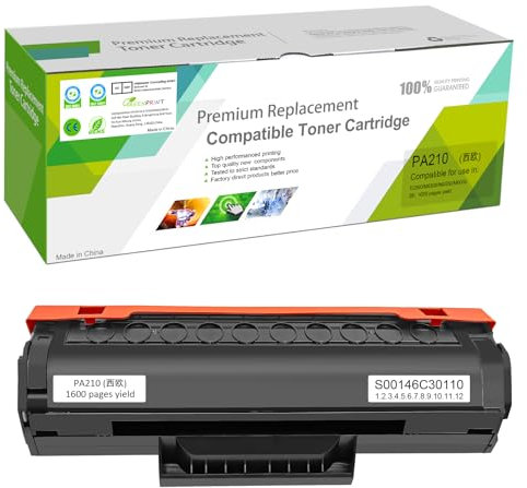 GREENPRINT Kompatible Tonerpatrone PA-210 PA210 PA 210 1600 Seiten Schwarz für P2500W P2502W P2508W M6500NW M6500N M6500W M6550NW M6552NW M6558NW M6600N M6600NW M6602NW M6608NW