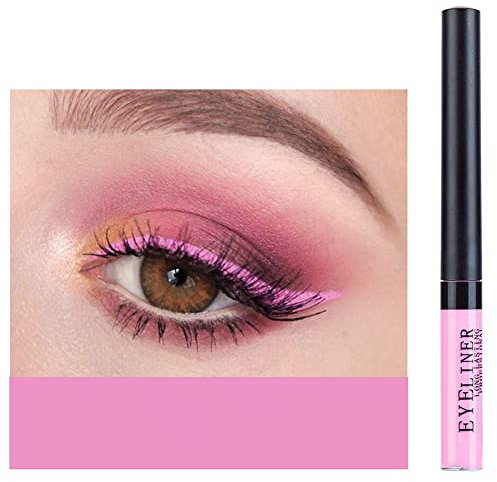 Allbesta 12 Farben Bunt Liquid Eyeliner Set Matte Wasserfest Make Up Set Eyeliner Pen Rainbow High Precise Liner (#02)