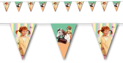 Pippi Langstrumpf-Wimpelkette 3,5m // Pippi Langstrumpf Dekoration // Pippi Langstrumpf Girlande