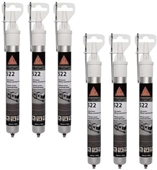 SIKA Lot de 6 colles Mastic Sikaflex 522 Caravan - Blanc - 100ml
