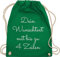 Turnbeutel Rucksack - Aufdruck selbst gestalten - Wunschtext I Geschenk personalisiert - Unisize - Grün - stoffbeutel kindergarten beutel wechselkleidung personalisierte bedrucken sportbeutel