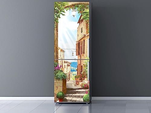 Oedim Vinilo Frigorífico Italia, Vinilo Premium, 200x60cm | Adhesivo Resistente y de Fácil Aplicación | Pegatinas de Nevera Económicas y Elegantes