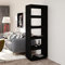 Homgoday Bücherschrank/Raumteiler Schwarz 60x35x167cm Massives Kiefernholz Bücherregal Lagerregal Standdisplay Lagerregal Regal Regal für Wohnzimmer Home Office Möbel Bücherregal