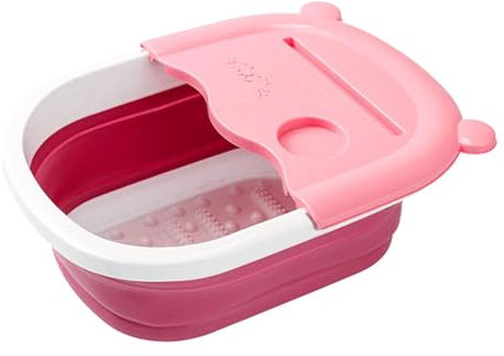 Sharplace Collapsible Foot Soak Tub Folding Foot Tub Portable Space Saving Feet Soaking Tub Foot Bath SPA Tub for Home Foot SPA, Pink