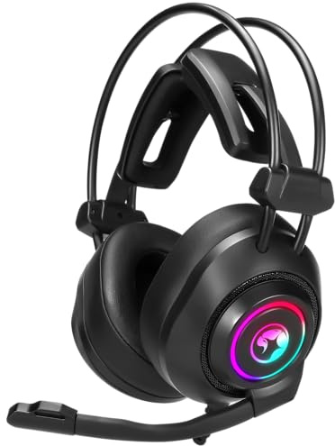 Marvo HG9056 7.1 Virtual Surround Sound Gaming Headsets mit 50-mm-Treibern
